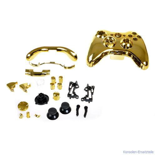 Gehäuse für Wireless Controller XBOX 360, metallisiert Farbe gold, xbox 360 controller case