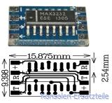 RS232 zu TTL Konverter, Mini RS232 to TTL converter, seriell zu TTL Wandler, MAX3232 CSE, Schnittstellenwandler Löt Anschluss