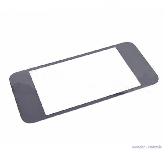 Glasscheibe für das obere New 2DS XL Display, Acrylglas Fenster für New 2DS XL, New 2DS XL screen protector, Display Abdeckung schwarz, schwarzer Rahmen Nintendo New 2DS XL