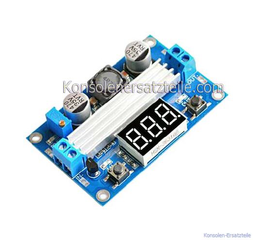 LTC1871 Step Up DC-DC boost Schaltregler, mit LED Voltmeter und Schraubklemmen, DC DC Aufwärtsregler, XL6009E1 einstellbarer Spannungsregler, Step up Schaltwandler, DC boost converter, XL-6009E1 dc-dc wandler, Schaltregler hoher Effizienz, DC-DC Schaltreglermodul, LTC1871 Step up power supply, LTC1871 Ausgangsstrom 9 Ampere max.