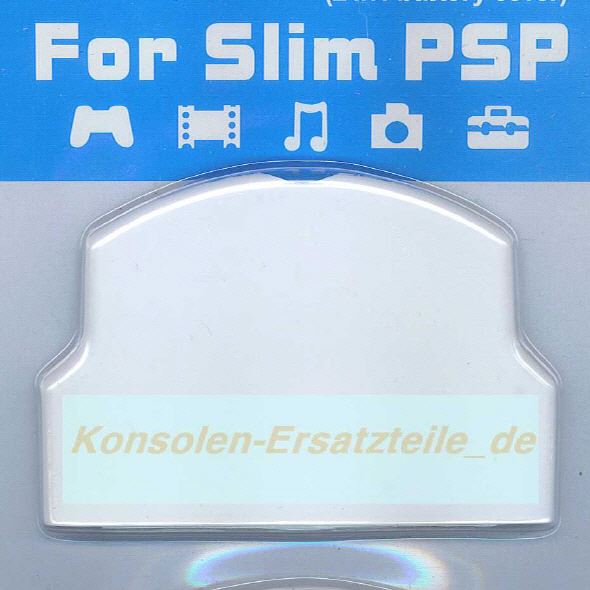 PSP 2000 / 3000 Slim Batteriefach Akku Deckel Abdeckung, GROSS, WEISS