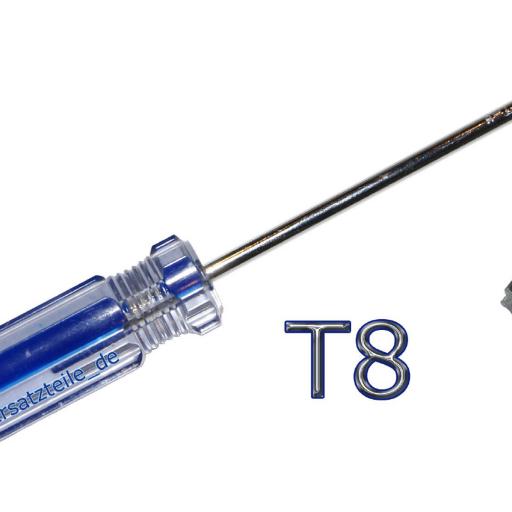 T8 Torx Schraubendreher z.B. für XBOX360 Controller und einige PS3 - Farbe BLAU