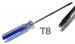 T8 Torx Schraubendreher z.B. für XBOX360 Controller und einige PS3 - Farbe BLAU