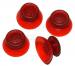 PS4 Controller Kappe Stick Thumbstick - klar rot