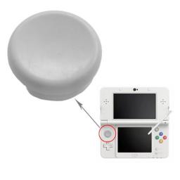 Gummierter Knopf für 3DS Schiebepad, Circle Pad, Analog Controller, grau- WEISS