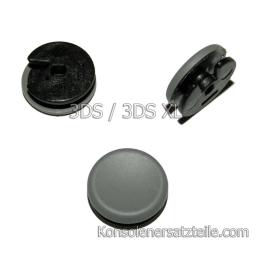 Gummierter Knopf für 3DS Schiebepad, Circle Pad, Analog Controller, grau- SCHWARZ