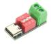 USB-C Schummelmodul für USB PD3.0/QC Schnell-Ladegeräte. Ausgang an Schraubklemmen, Spannung / Leistung mittels Dipswitch und abhängig vom Ladegerät wählbar: 9V / 12V / 15V / 20V - bis max. 100W / max. 5A
