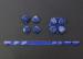 PSP 1000 / PSP 1004 Tastensatz Knöpfe Tasten Button Set, abxy, d-pad, Steuerkreuz, Start Home Select usw. - BLAU