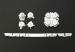 PSP 1000 / PSP 1004 Tastensatz Knöpfe Tasten Button Set, abxy, d-pad, Steuerkreuz, Start Home Select usw. - SILBER