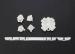 PSP 1000 / PSP 1004 Tastensatz Knöpfe Tasten Button Set, abxy, d-pad, Steuerkreuz, Start Home Select usw. - WEISS