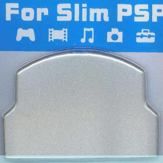 PSP 2000 / 3000 Slim Batteriefach Akku Deckel Abdeckung, SILBER