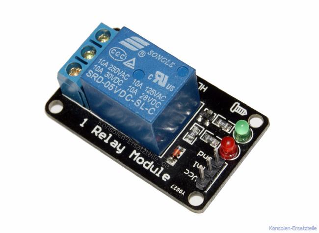 5V Relais Platine, 1 Kanal, 10A / 30VDC/ 250VAC z.B. für Arduino, 1 Kanal Relais Modul, 1-Channel relay module, 1-Ch relay module, z.B. für Arduino, 8051, AVR, PIC, DSP, ARM, ARM, MSP430, TTL logic etc.