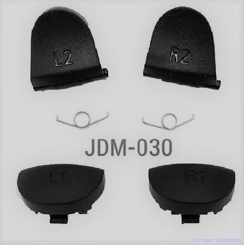 PS4 Trigger Button Set 3. Generation JDM-030 / JDS-030, PS4 Controller Trigger Button, PS4 Knöpfe L1 L2 R1 R2, PS4 Federn, PS4 Tasten, PS4 Ersatztasten, PS4 Tastenfedern, PS4 Ersatzteile für den PS4 Dualshock 4 Controller 3. Gen.
